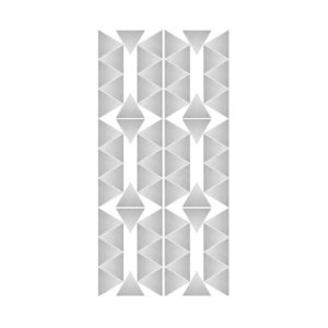 Muursticker met zilveren driehoekjes van Pöm
