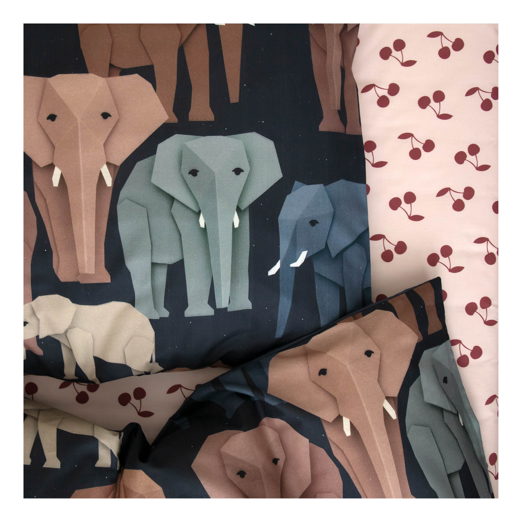 Vader fage Duizeligheid Bedrijfsomschrijving Studio Ditte Dekbedovertrek olifanten 140 x 220 cm - Designed For Kids