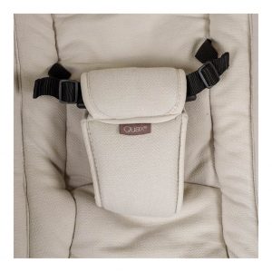 Quax rocking baby bouncer beige detail sluiting