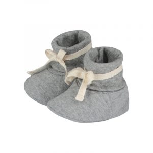 gray-label-Baby-Ribbed-Booties-GOTS-grey-melange-zijkant