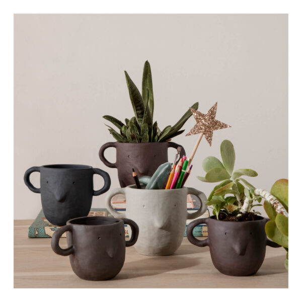 Ferm Living mus plant pot small - dark grey - Afbeelding 2