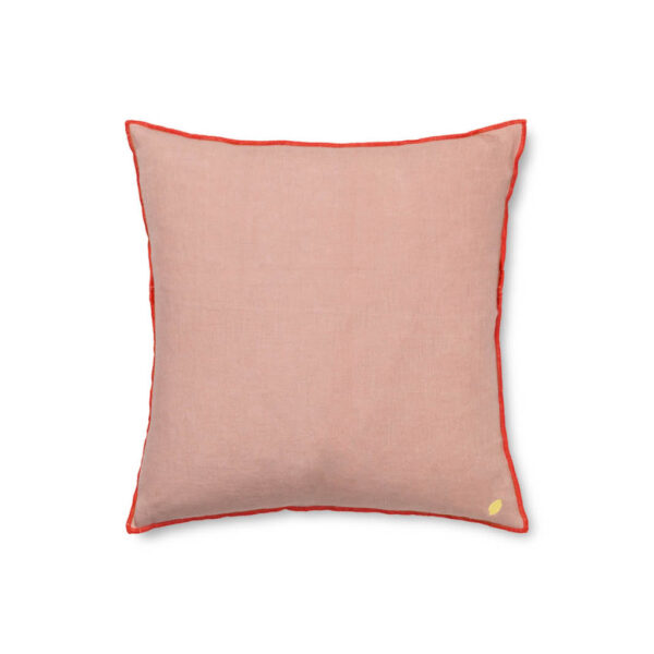 Ferm Living Contrast Linnen kussen - Dusty Rose