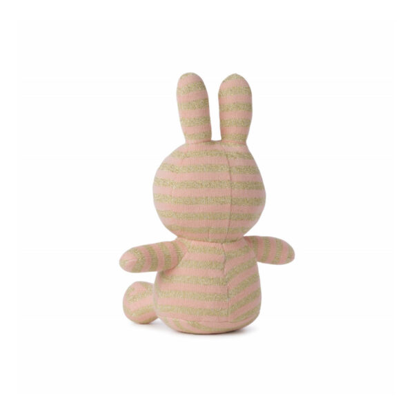 Nijntje Miffy Organic Cotton Sparkle stripe pink 23 cm - Afbeelding 3