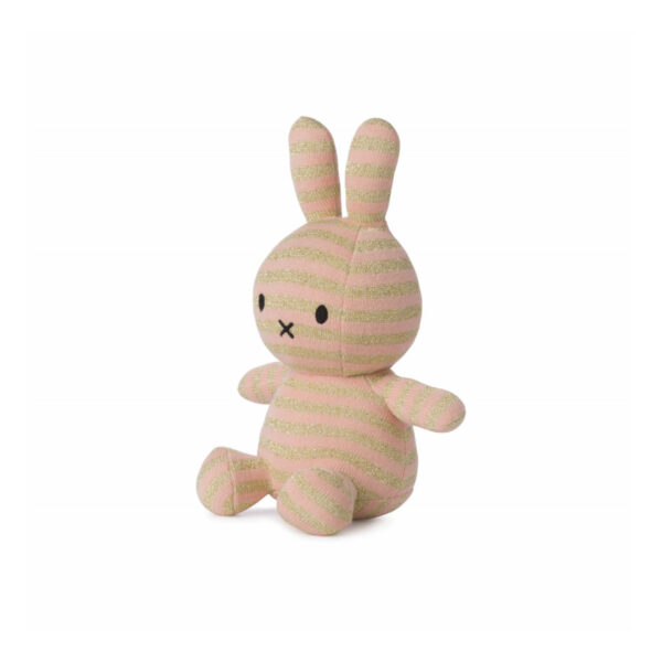 Nijntje Miffy Organic Cotton Sparkle stripe pink 23 cm - Afbeelding 2