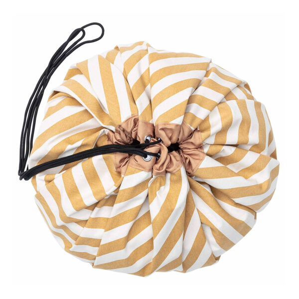 Play & Go opbergzak Stripes Mustard