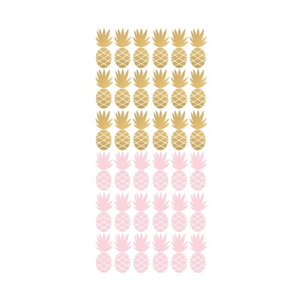 Pöm le Bonhomme Muursticker Ananas Goud/Roze