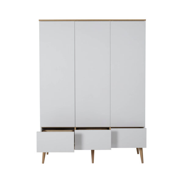 Quax - Flow white & oak kleerkast 3-deurs - Afbeelding 3