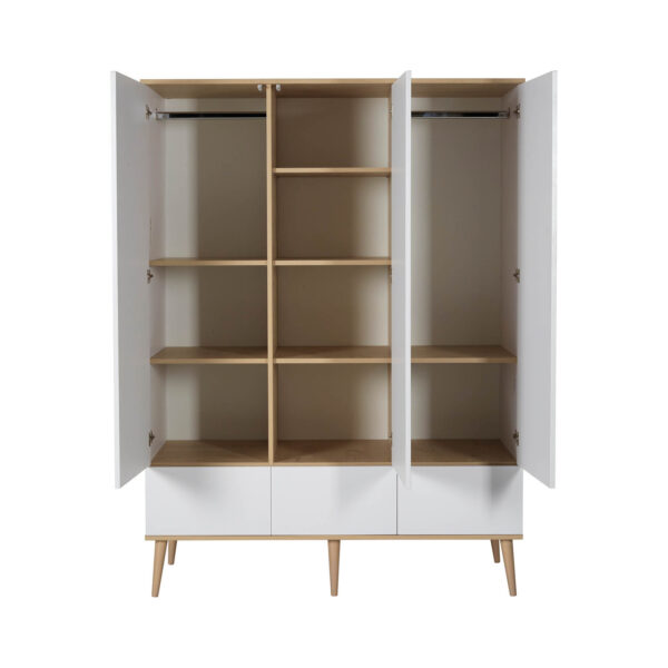 Quax - Flow white & oak kleerkast 3-deurs - Afbeelding 2