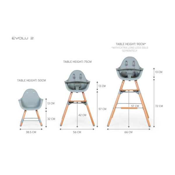 Childhome Eetstoel Evolu 2 - antraciet - Afbeelding 2