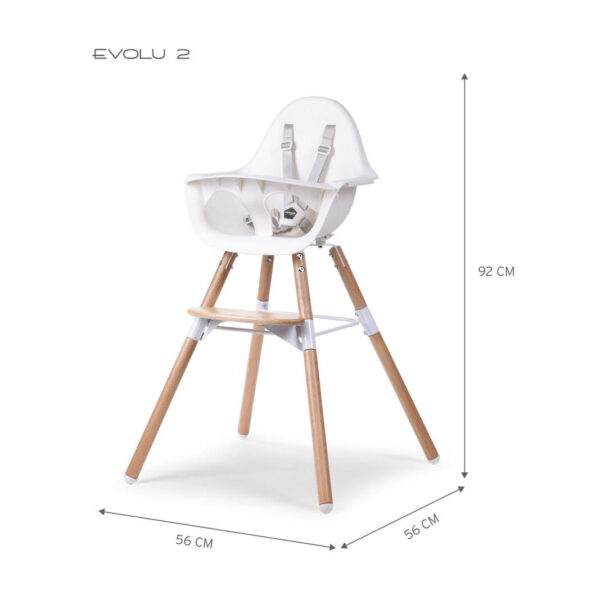 Childhome Eetstoel Evolu 2 - wit - Afbeelding 2