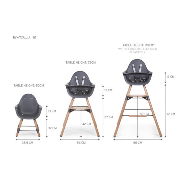 Childhome Eetstoel Evolu 2 - zwart - Afbeelding 3