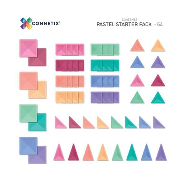 Connetix - Pastel start pack 64 stuks - Afbeelding 5