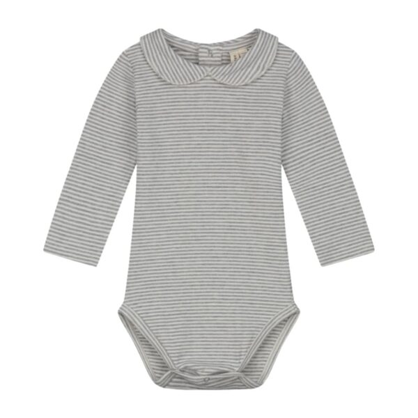 Gray Label romper met kraag - grey melange/cream