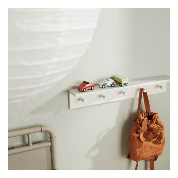 Kids Concept wandplank & kapstok - wit - Afbeelding 2