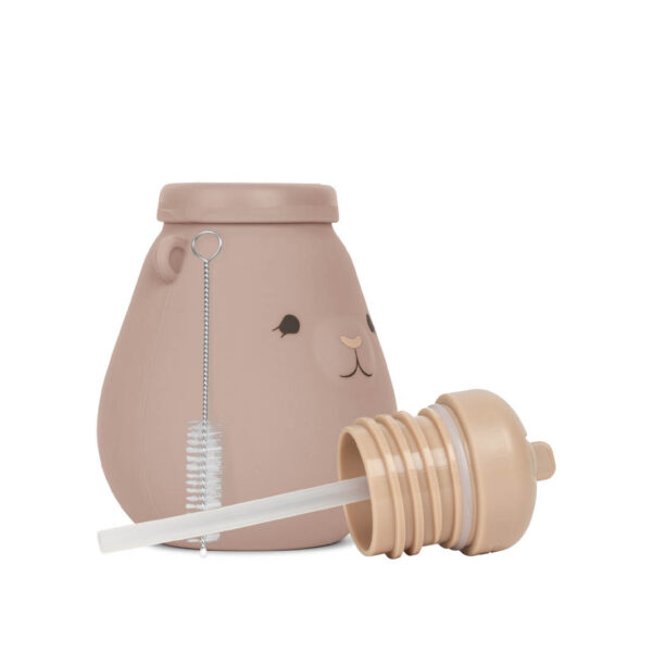 Konges Slojd siliconen drinkfles Teddy - Blush 400 ml - Afbeelding 3