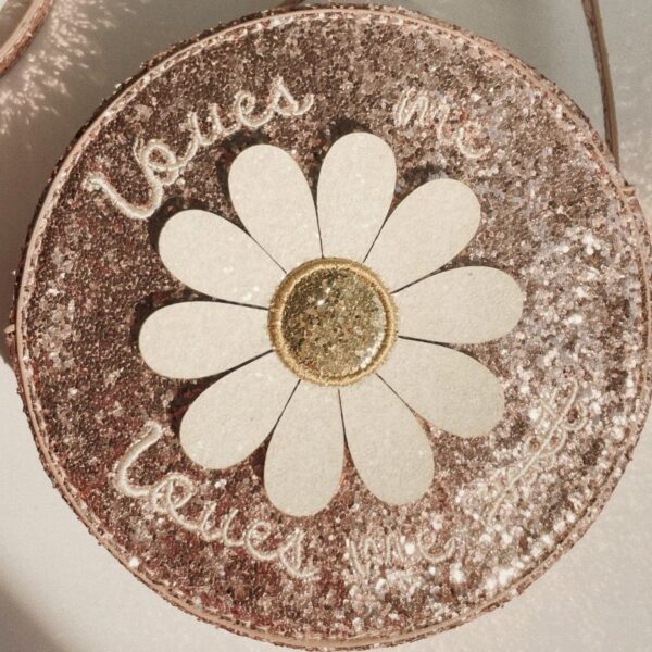 Konges Slojd schoudertas Daisy - rose glitter