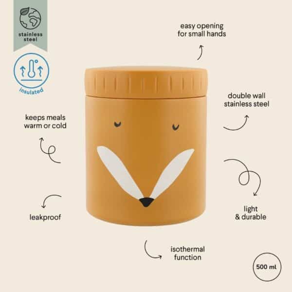 Trixie thermische food jar 350 ml - Mr Fox - Afbeelding 3