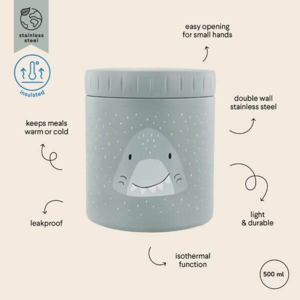 Trixie thermische food jar 500 ml - Mr Shark - Afbeelding 3