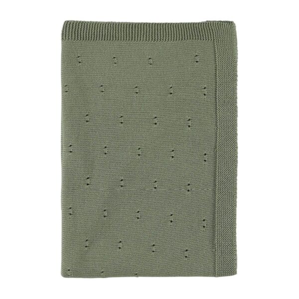 Trixie knitted blanket - Olive 75 x 100 cm - Afbeelding 2