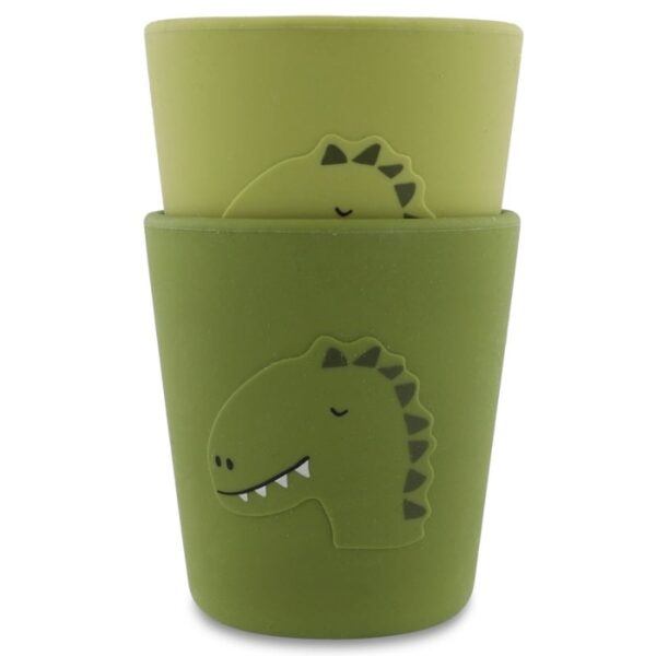 Trixie siliconen beker Mr Dino - 2 pack